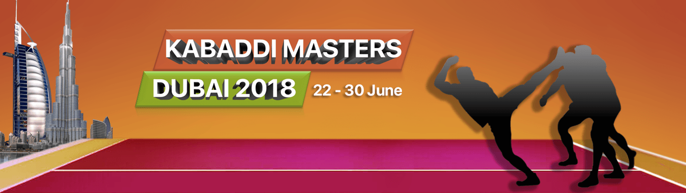 Dubai Kabaddi Masters 2018 Desktop Banner
