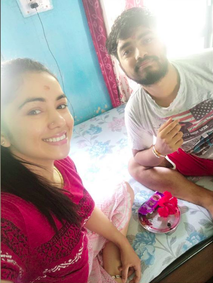 Priyanka Negi with her brother