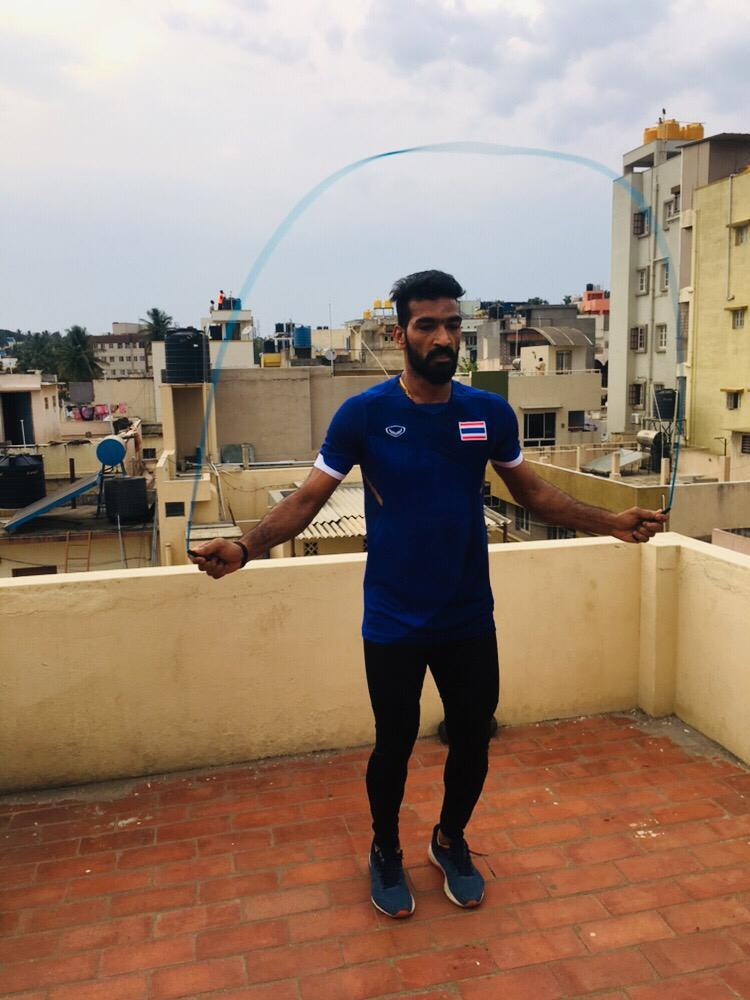 Sukesh Hegde working out