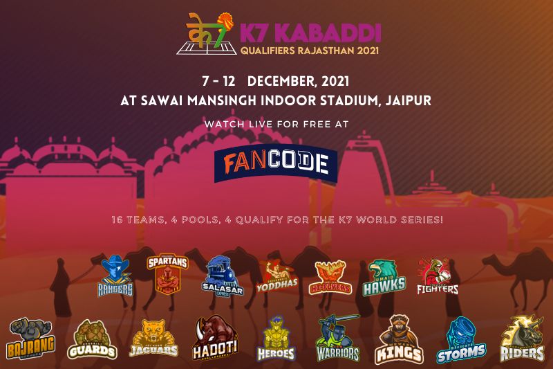 16 teams will battle it out in the event in Rajasthan 