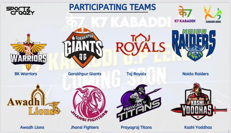 Participating Teams of K7 Kabaddi UP League