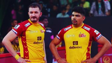 Parvesh Bhainswal and Pawan Sehrawat in Telugu Titans Team