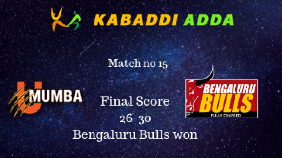 Pro Kabaddi Live U mumba vs Bengaluru Bulls