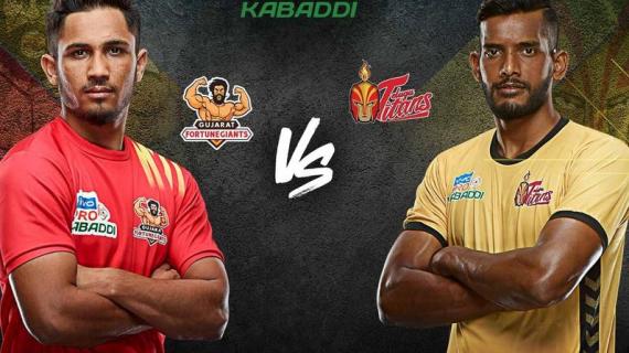 Pro Kabaddi Live Gujarat FortuneGaints vs Telugu Titans