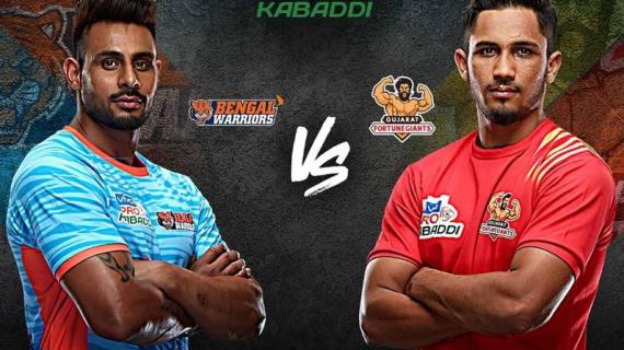 Bengal Warriors is playing against Gujarat Fortunegaints